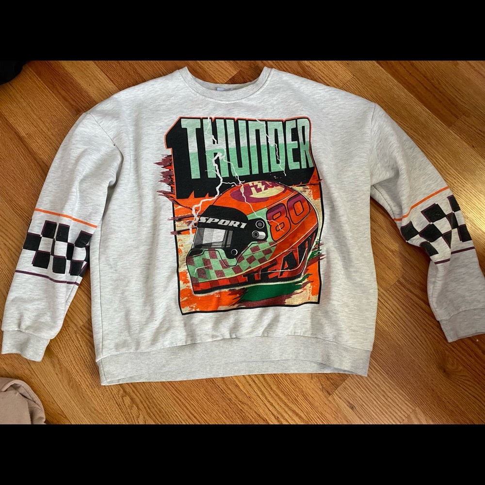 Adika Vintage and discontinued oversized racing sweatshirt. Never worn, XL